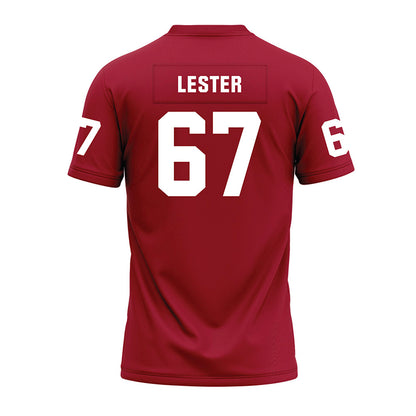 WSU - NCAA Football : Jonny Lester - Cardinal Premium Football Jersey-1