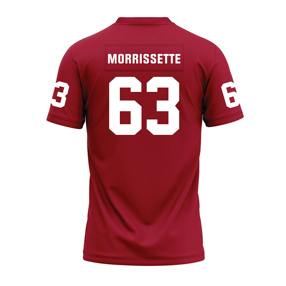 WSU - NCAA Football : Barry Morrissette - Cardinal Premium Football Jersey-1