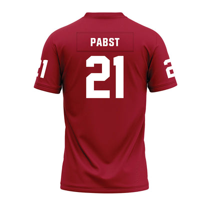 WSU - NCAA Football : Carter Pabst - Cardinal Premium Football Jersey-1