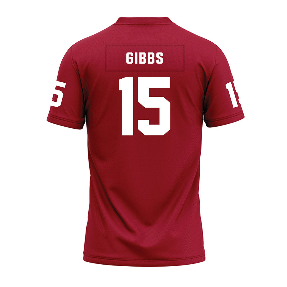 WSU - NCAA Football : Ishmael gibbs - Cardinal Premium Football Jersey-1