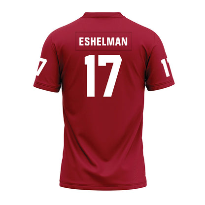 WSU - NCAA Football : Owen Eshelman - Cardinal Premium Football Jersey-1