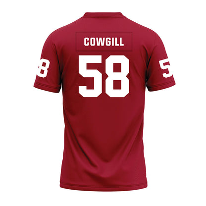 WSU - NCAA Football : Jackson Cowgill - Cardinal Premium Football Jersey