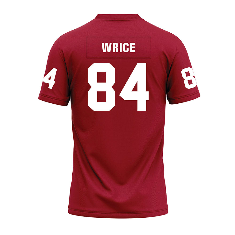 WSU - NCAA Football : Malachi wrice - Cardinal Premium Football Jersey-1