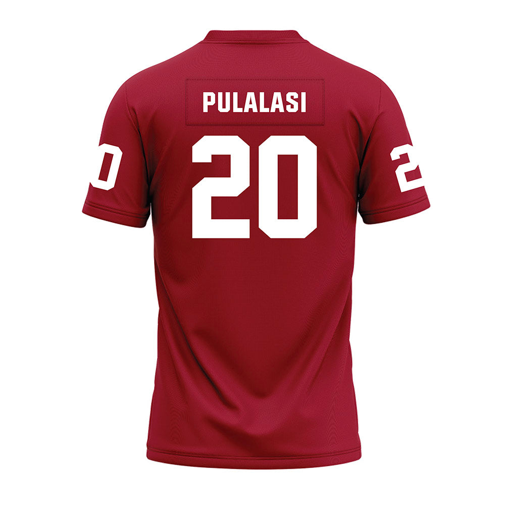 WSU - NCAA Football : Leo Pulalasi - Cardinal Premium Football Jersey