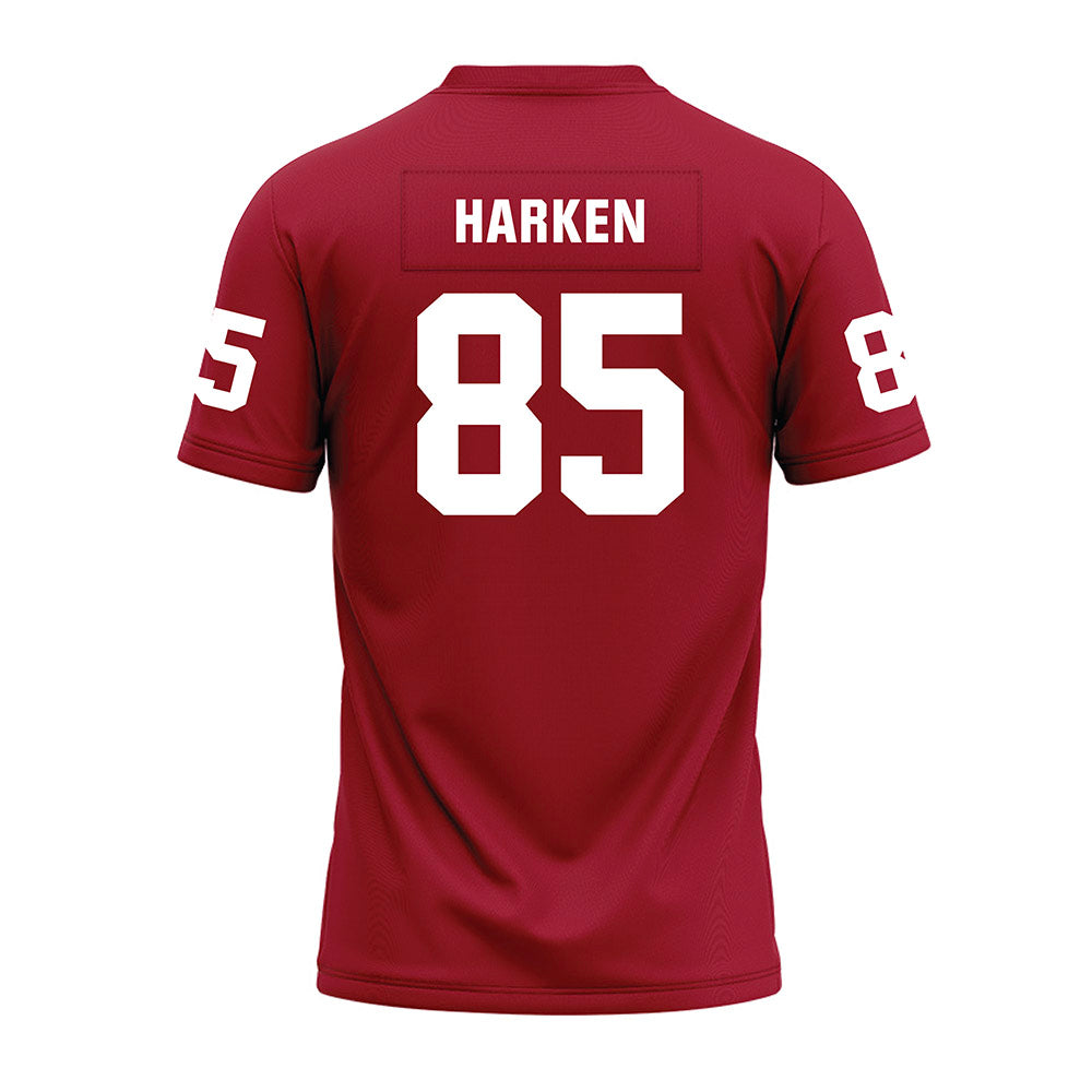 WSU - NCAA Football : Kaden Harken - Cardinal Premium Football Jersey-1