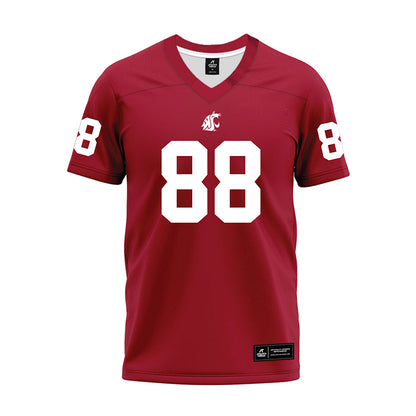 WSU - NCAA Football : Mackenzie Alleyne - Cardinal Premium Football Jersey-0