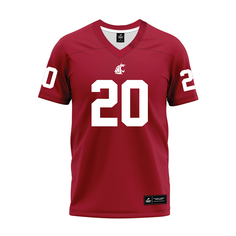WSU - NCAA Football : Leo Pulalasi - Cardinal Premium Football Jersey
