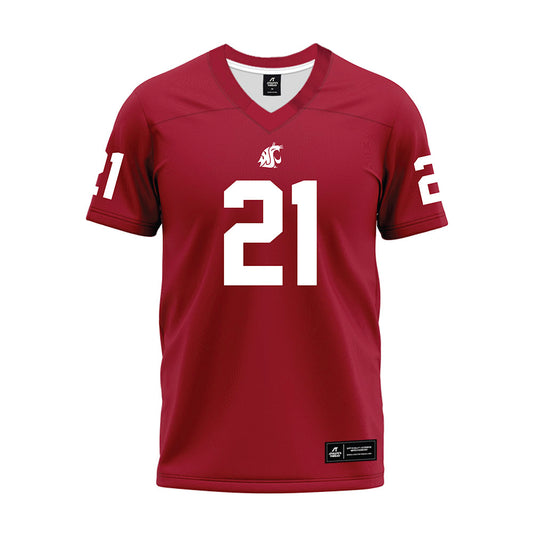 WSU - NCAA Football : Carter Pabst - Cardinal Premium Football Jersey-0