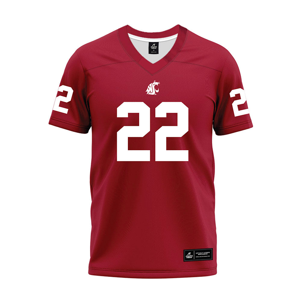 WSU - NCAA Football : Trillion Sorrell - Cardinal Premium Football Jersey-0