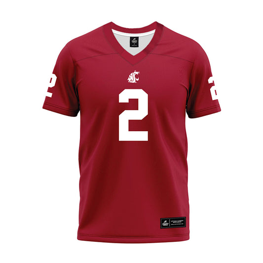 WSU - NCAA Football : Jackson Lataimua - Cardinal Premium Football Jersey