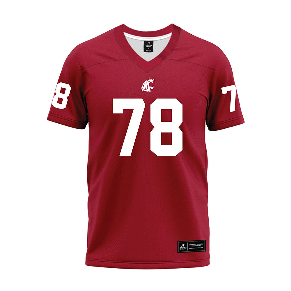 WSU - NCAA Football : Jorden Cunningham - Cardinal Premium Football Jersey-0