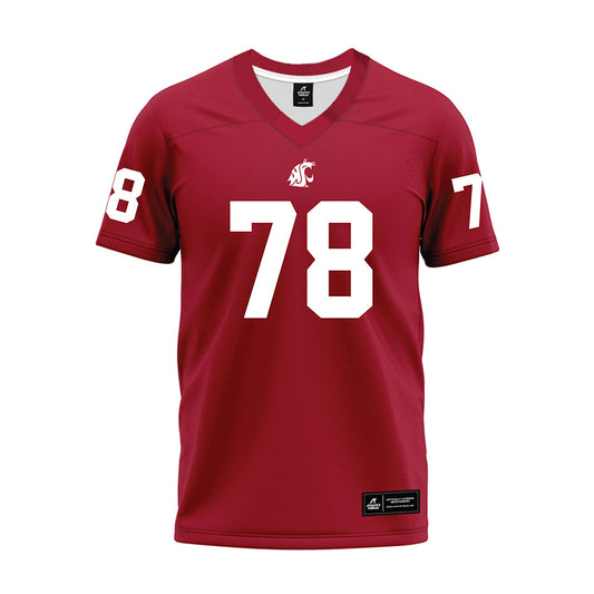 WSU - NCAA Football : Jorden Cunningham - Cardinal Premium Football Jersey-0