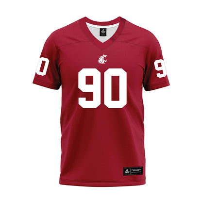 WSU - NCAA Football : Michael Hughes - Cardinal Premium Football Jersey