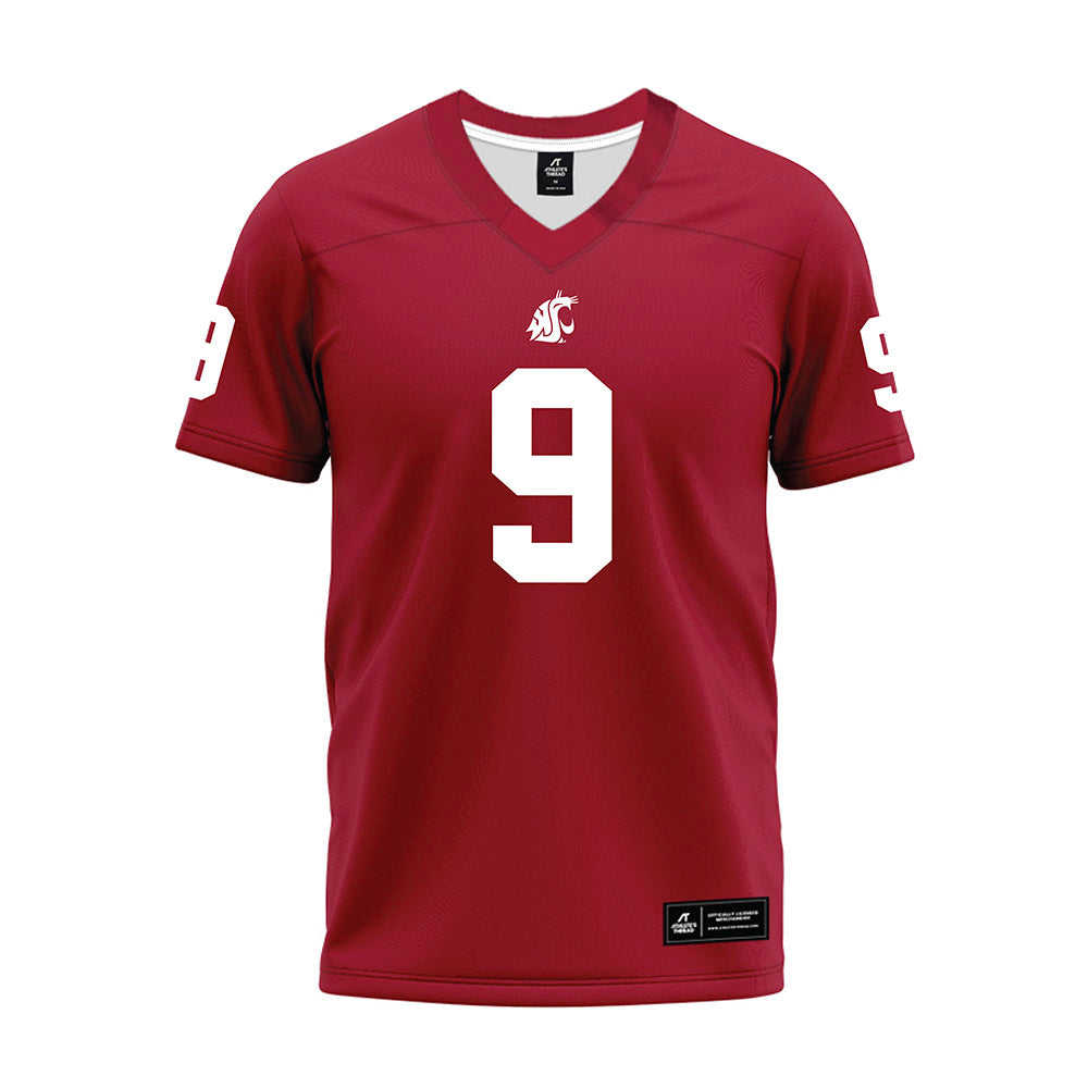 WSU - NCAA Football : Caleb Francl - Cardinal Premium Football Jersey-0