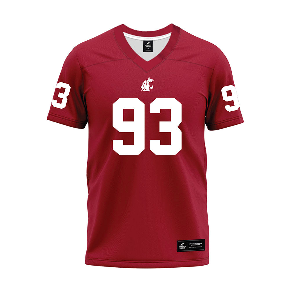 WSU - NCAA Football : Jack Janikowski - Cardinal Premium Football Jersey-0