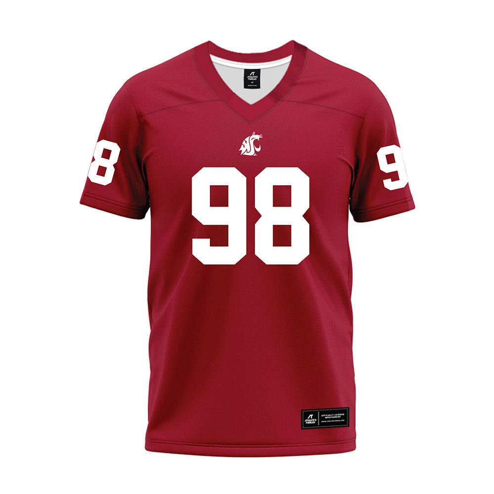 WSU - NCAA Football : Ryan Harris - Cardinal Premium Football Jersey-0