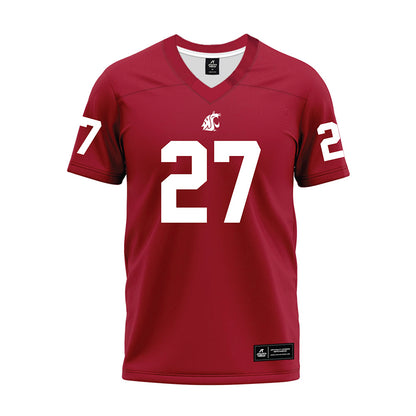 WSU - NCAA Football : Hudson Cedarland - Cardinal Premium Football Jersey