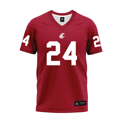 WSU - NCAA Football : Sullivan Schlimgen - Cardinal Premium Football Jersey-0