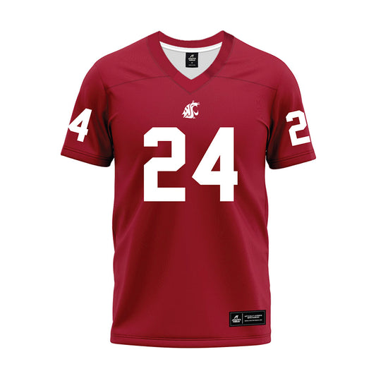 WSU - NCAA Football : Sullivan Schlimgen - Cardinal Premium Football Jersey-0