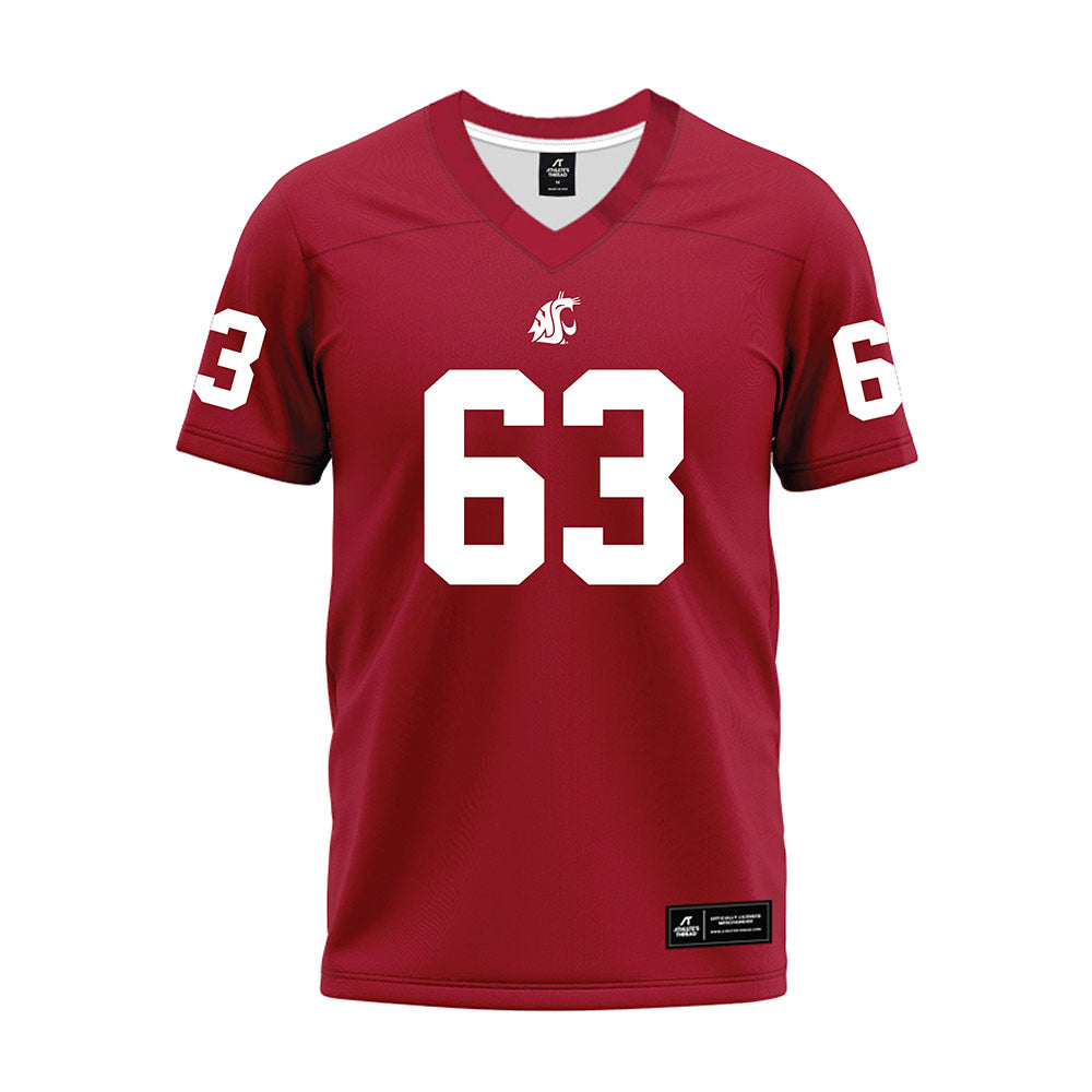 WSU - NCAA Football : Barry Morrissette - Cardinal Premium Football Jersey-0