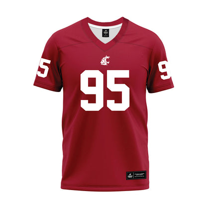 WSU - NCAA Football : Connor Sullivan - Cardinal Premium Football Jersey-0