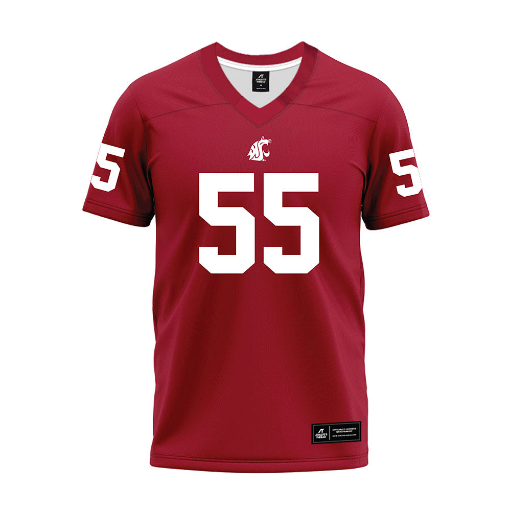 WSU - NCAA Football : Hyrum Moors - Cardinal Premium Football Jersey