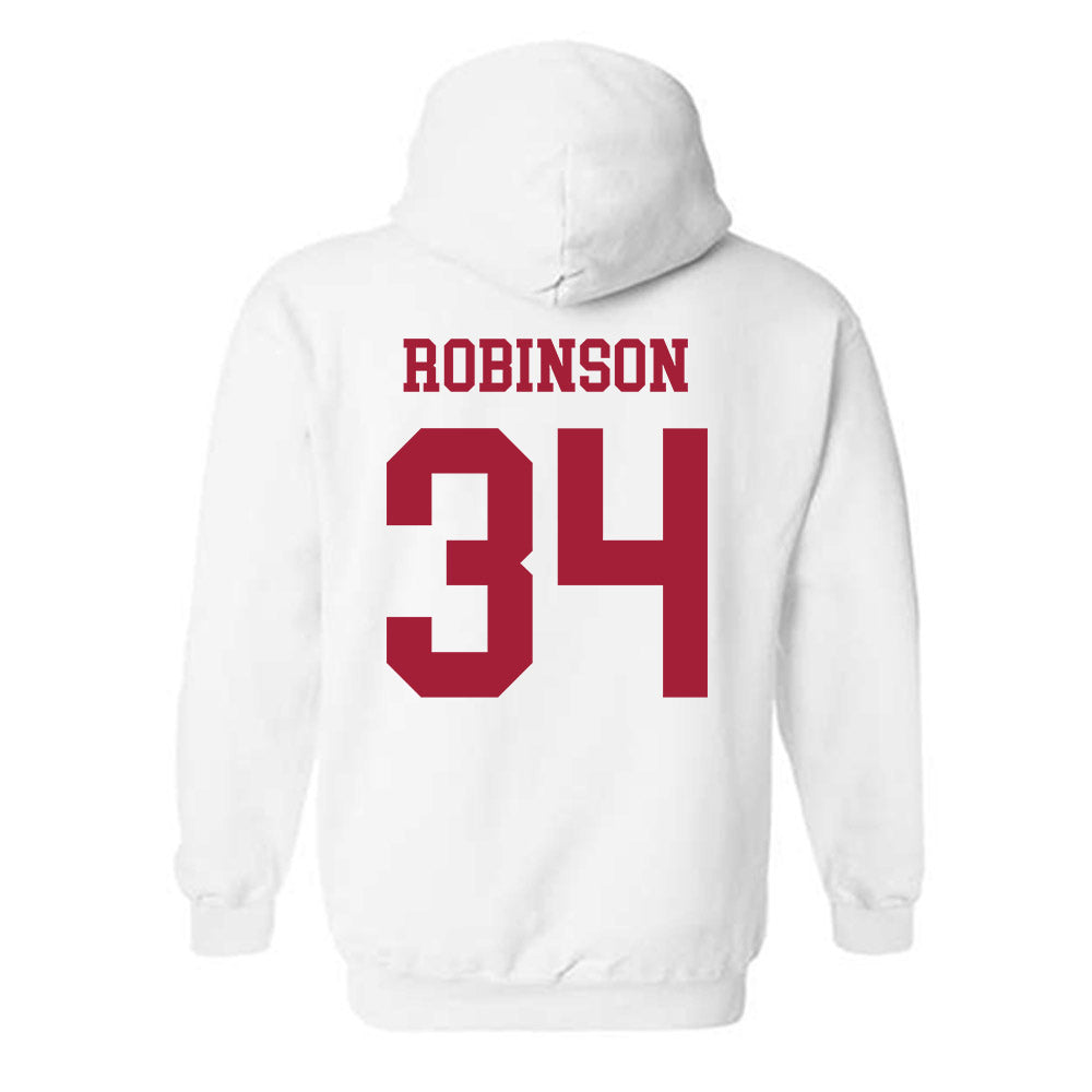 Alabama - NCAA Football : Que Robinson - Vintage Shersey Hooded Sweatshirt