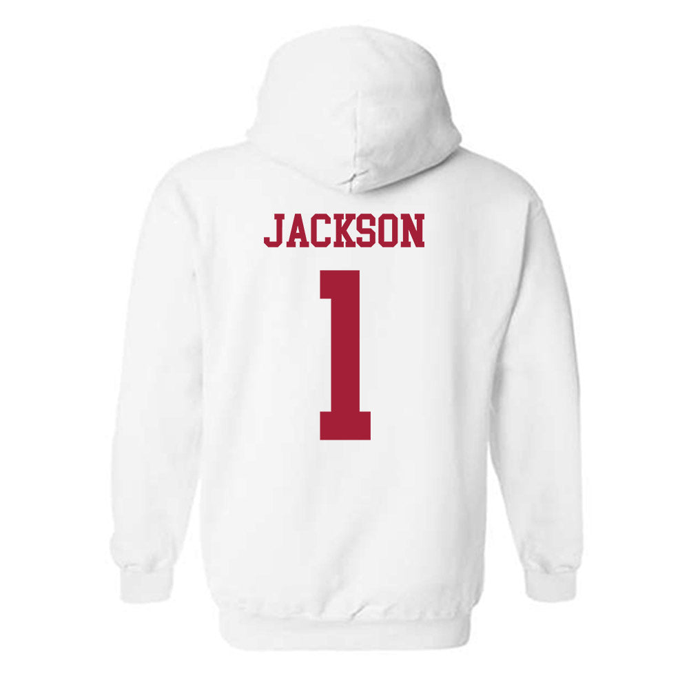 Alabama - NCAA Football : Domani Jackson - Vintage Shersey Hooded Sweatshirt