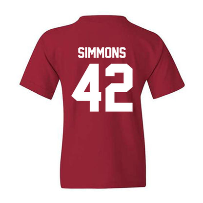 Arkansas - NCAA Football : Wyatt Simmons - Sports Shersey Youth T-Shirt-1