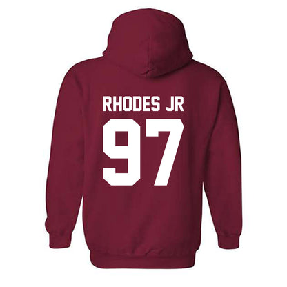 Arkansas - NCAA Football : Quincy Rhodes Jr - Sports Shersey Hooded Sweatshirt-1