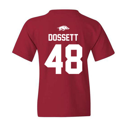 Arkansas - NCAA Baseball : Cooper Dossett - Youth T-Shirt