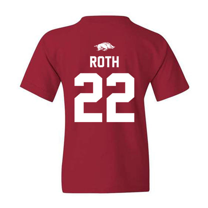 Arkansas - NCAA Women's Volleyball : Ava Roth - Youth T-Shirt