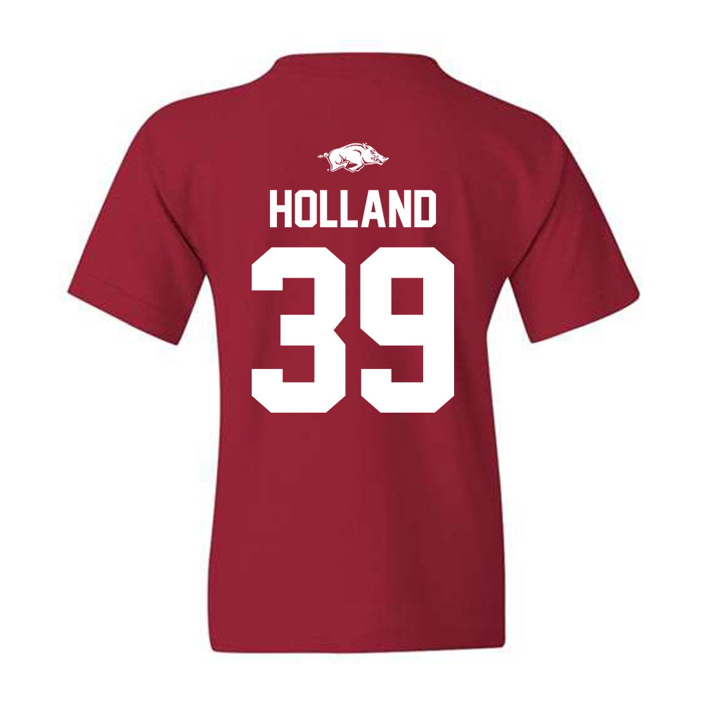 Arkansas - NCAA Baseball : Tucker Holland - Youth T-Shirt