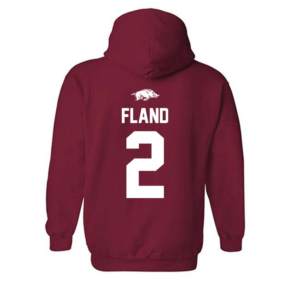 Arkansas - NCAA Men's Basketball : Boogie Fland - Classic Shersey Hooded Sweatshirt-1