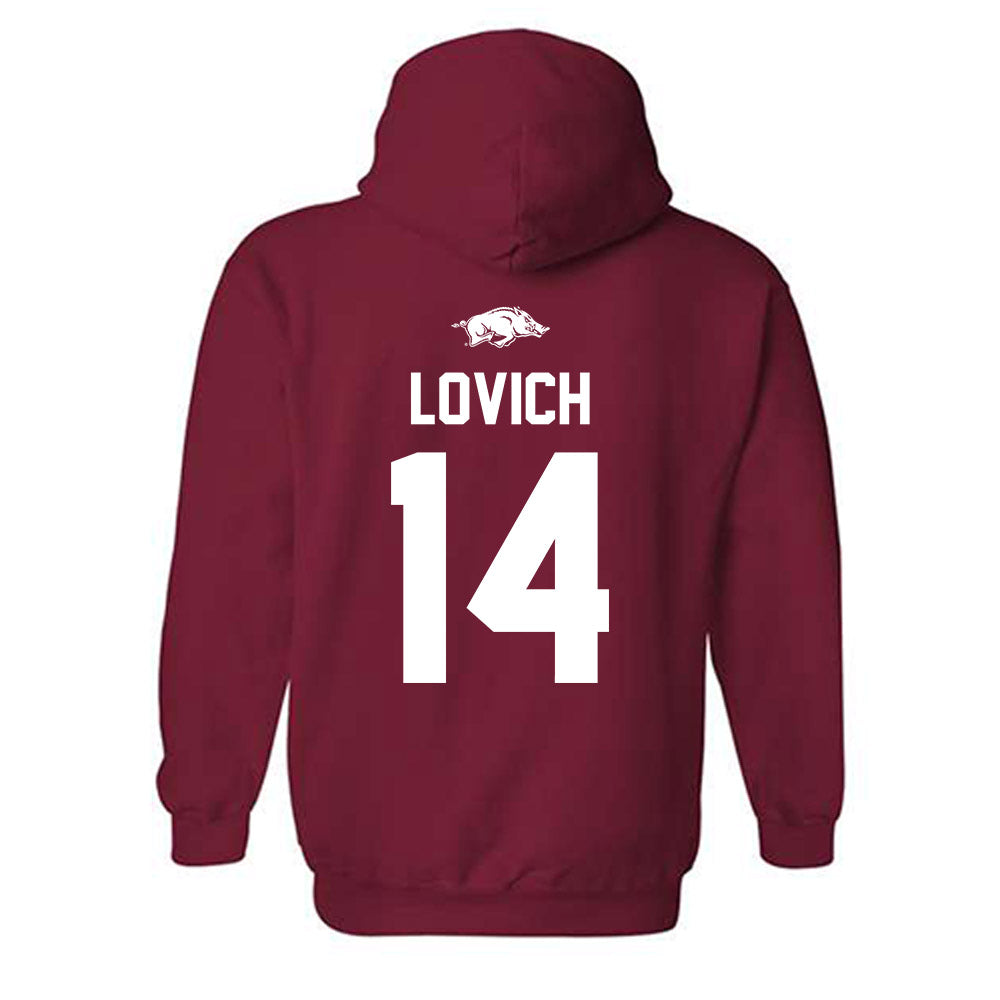 Arkansas - NCAA Baseball : Ross Lovich - Hooded Sweatshirt