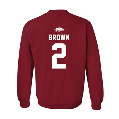 Arkansas - NCAA Men's Basketball : Amere Brown - Classic Shersey Crewneck Sweatshirt-1