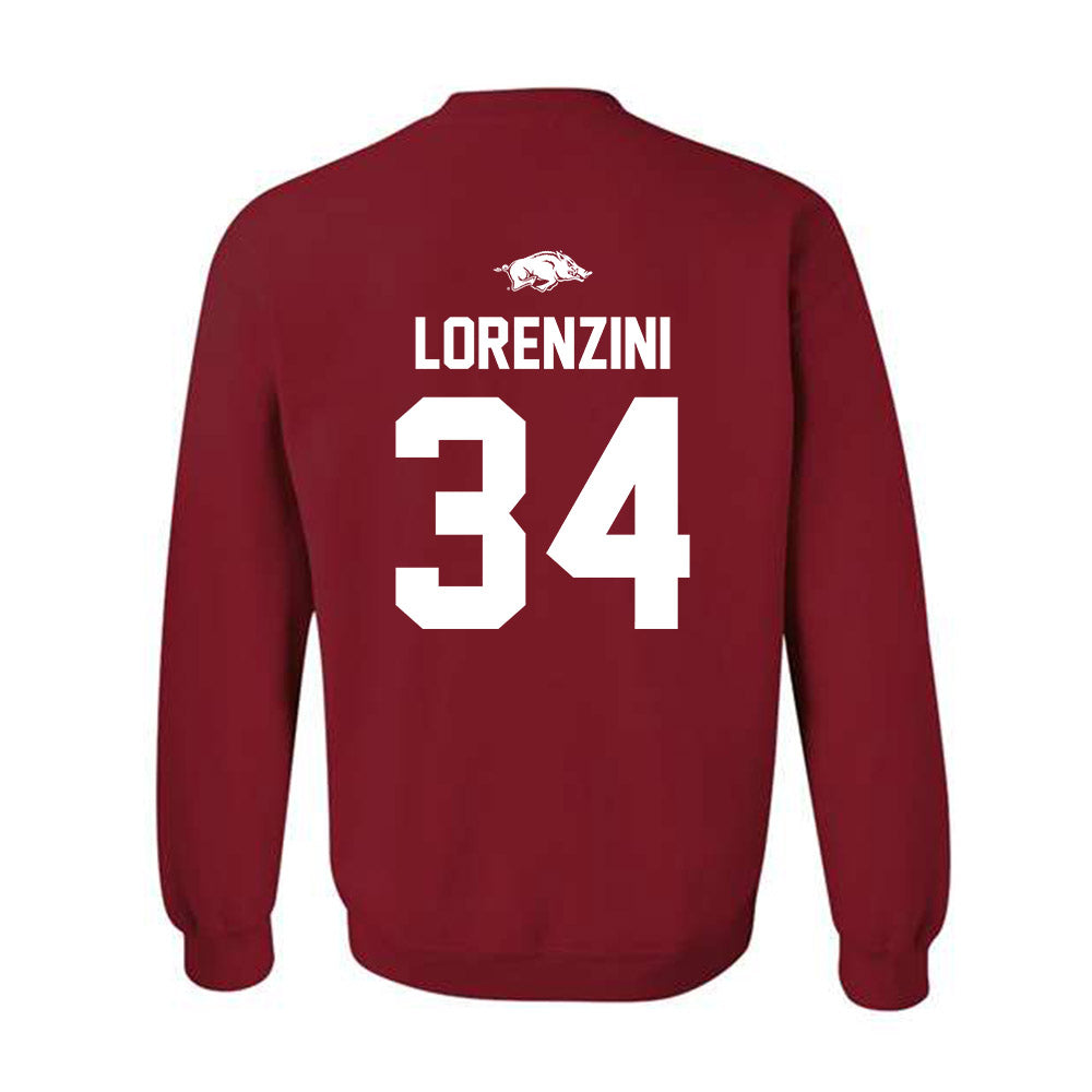 Arkansas - NCAA Baseball : Joey Lorenzini - Classic Shersey Crewneck Sweatshirt-1