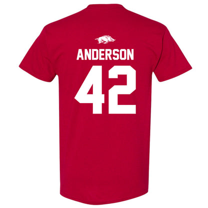 Arkansas - NCAA Baseball : Michael Anderson - Classic Shersey T-Shirt-1