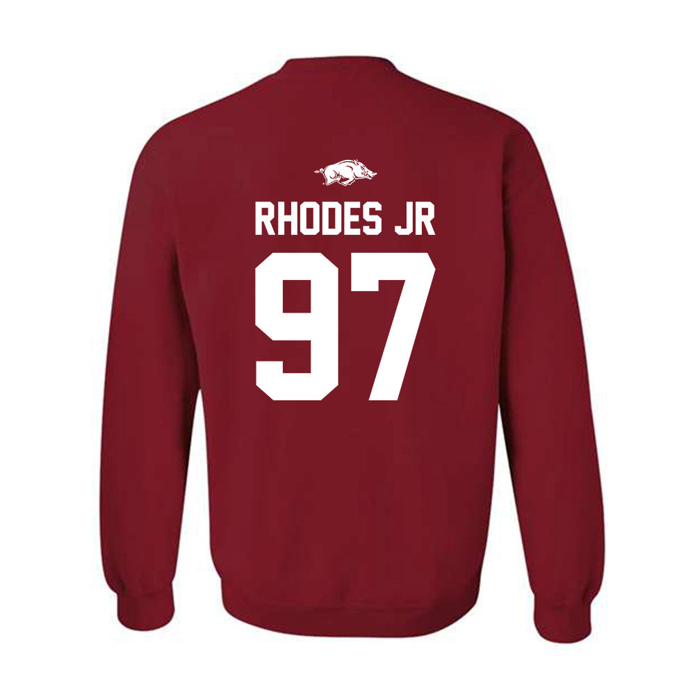 Arkansas - NCAA Football : Quincy Rhodes Jr - Classic Shersey Crewneck Sweatshirt-1