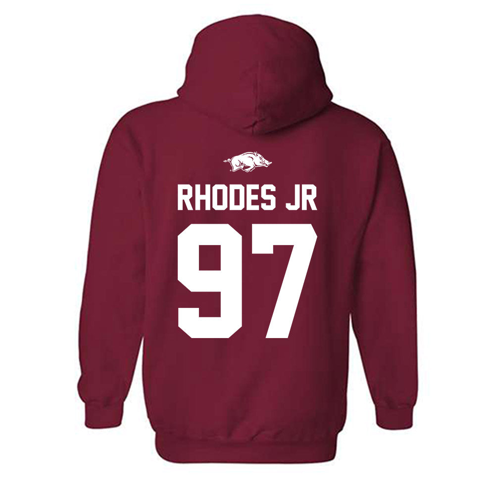 Arkansas - NCAA Football : Quincy Rhodes Jr - Classic Shersey Hooded Sweatshirt-1