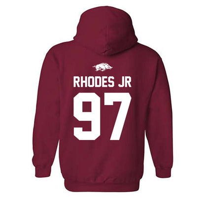 Arkansas - NCAA Football : Quincy Rhodes Jr - Classic Shersey Hooded Sweatshirt-1