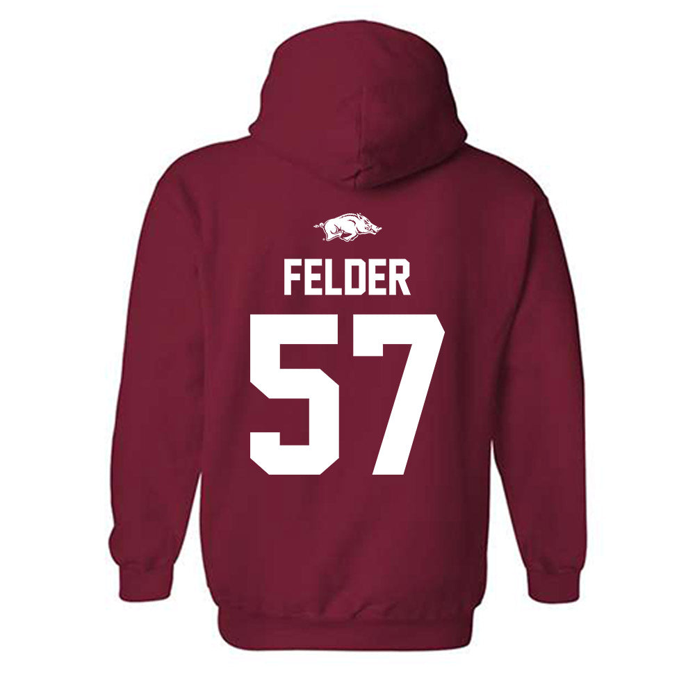 Arkansas - NCAA Baseball : Ross Felder - Classic Shersey Hooded Sweatshirt-1