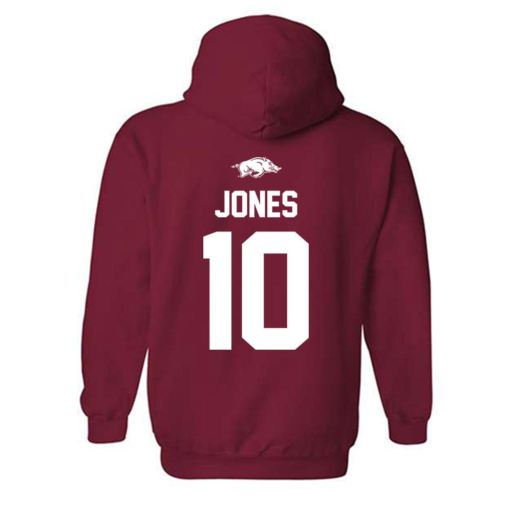Arkansas - NCAA Women's Basketball : Taleyah Jones - Classic Shersey Hooded Sweatshirt-1
