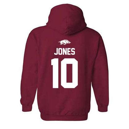Arkansas - NCAA Women's Basketball : Taleyah Jones - Classic Shersey Hooded Sweatshirt-1