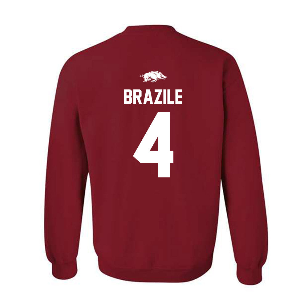 Arkansas - NCAA Men's Basketball : Trevon Brazile - Classic Shersey Crewneck Sweatshirt-1