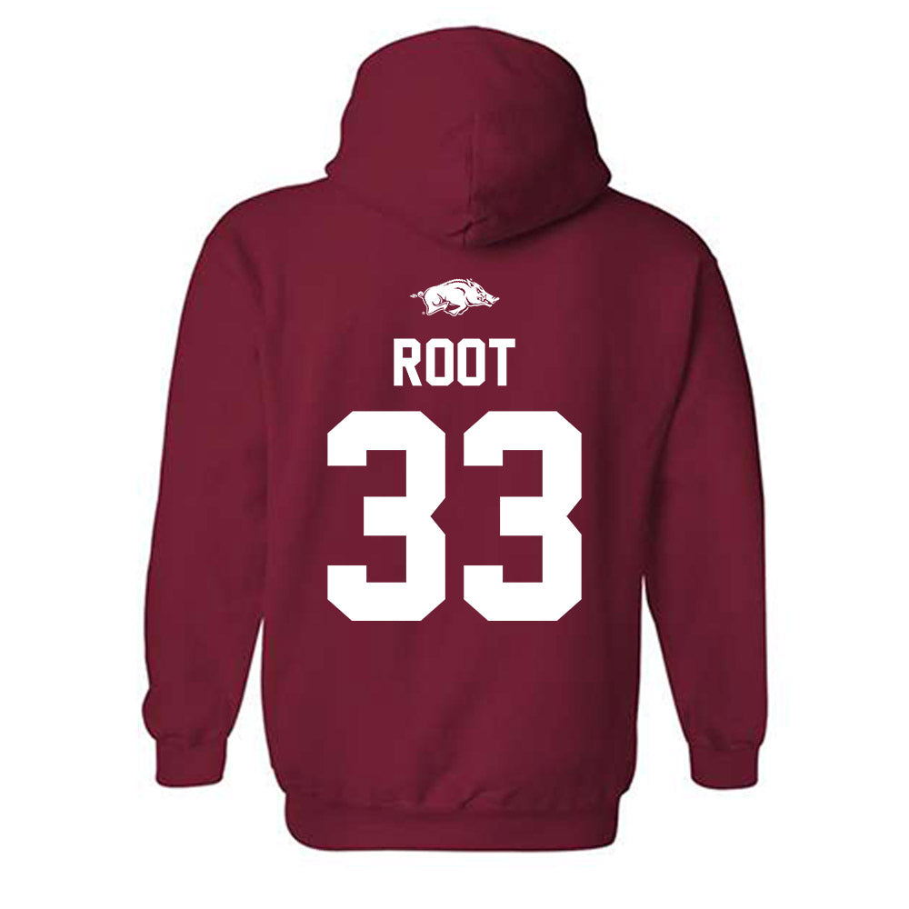 Arkansas - NCAA Baseball : Zach Root - Classic Shersey Hooded Sweatshirt-1