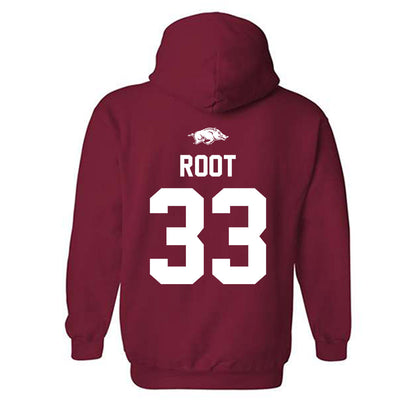 Arkansas - NCAA Baseball : Zach Root - Classic Shersey Hooded Sweatshirt-1