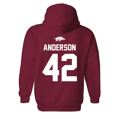 Arkansas - NCAA Baseball : Michael Anderson - Classic Shersey Hooded Sweatshirt-1