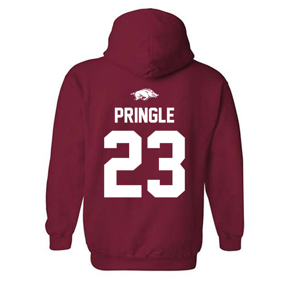 Arkansas - NCAA Men's Basketball : Nick Pringle - Classic Shersey Hooded Sweatshirt-1