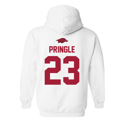 Arkansas - NCAA Men's Basketball : Nick Pringle - Classic Shersey Hooded Sweatshirt-1
